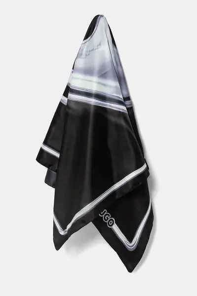 Šátek HUGO dámský, černá barva, 50535470