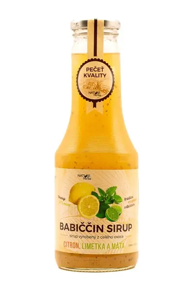 Nature Notea Babiččin sirup ovocný Citron, limeta a máta 500 ml