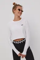 Tričko s dlouhým rukávem Vans dámské, bílá barva, VN0A4OUQWHT1-White