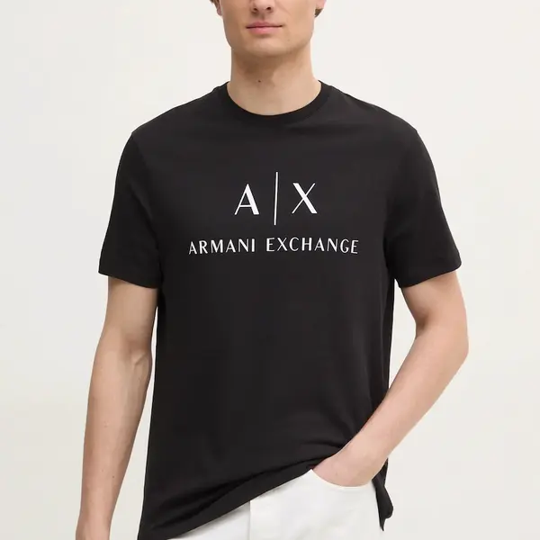 Tričko Armani Exchange černá barva, s potiskem, 8NZTCJ Z8H4Z NOS