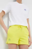 Kraťasy Marmot dámské, žlutá barva, hladké, high waist