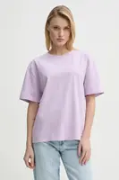 Bavlněné tričko Marc O'Polo fialová barva, 5000005950