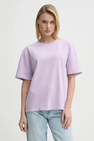 Bavlněné tričko Marc O'Polo fialová barva, 5000005950