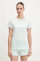 Bavlněné tričko Puma tyrkysová barva, 682371