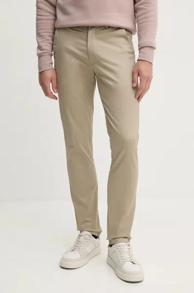 Kalhoty Calvin Klein pánské, šedá barva, přiléhavé, K10K113429