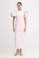 Šaty Rotate růžová barva, maxi, přiléhavé, 114791191
