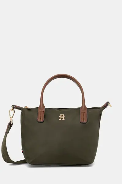 Kabelka Tommy Hilfiger zelená barva, AW0AW17709