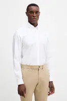 Bavlněná košile BOSS pánská, bílá barva, slim, 50544951