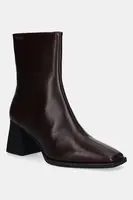 Kožené kotníkové boty Vagabond Shoemakers HEDDA dámské, vínová barva, na podpatku, 5002-001-44