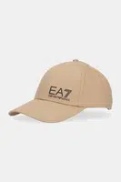 Bavlněná baseballová čepice EA7 Emporio Armani bílá barva, s potiskem, AF11989.7X000005