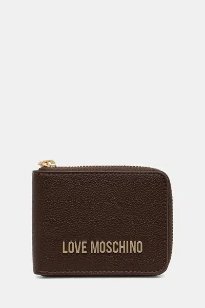 Peněženka Love Moschino dámská, hnědá barva, JC5639PP1NLD0301