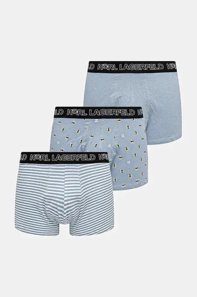 Boxerky Karl Lagerfeld 3-pack pánské, modrá barva, A1M47042