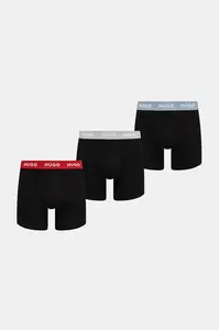 HUGO boxerky pánské bavlněné s elastanem BOXERBR TRIPLET PACK 3-pack