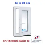 Plastové okno | 50 x 70 cm (500 x 700 mm) | bílé |otevíravé i sklopné | pravé