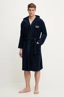 Bavlněný župan EA7 Emporio Armani tmavomodrá barva, AF14014.7M000441