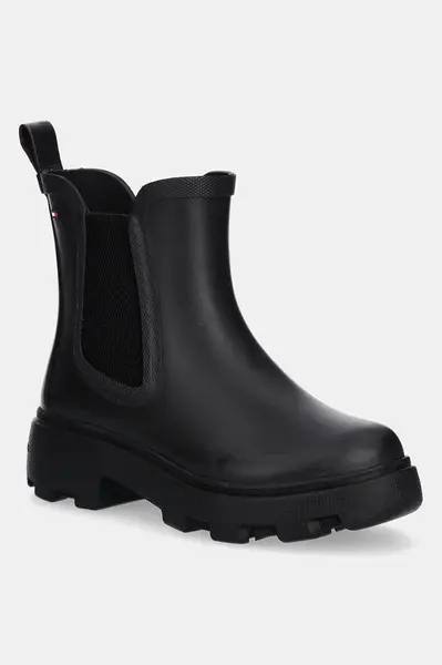 Tommy Hilfiger  Holínky  RUBBER FLAG CLEATED RAINBOOT