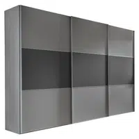 Moderano SKŘÍŇ S POSUVNÝMI DVEŘMI, antracitová, světle šedá, 280/222/68 cm