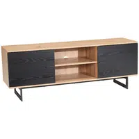 Livetastic NÍZKÁ KOMODA, černá, barvy dubu, 150/55/40 cm