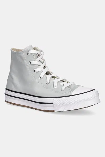 Dětské tenisky Converse CHUCK TAYLOR ALL STAR EVA LIFT šedá barva, A13122C