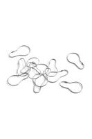 Háčky na sprchový závěs HAY 4 x 7,5 cm 12-pack šedá barva