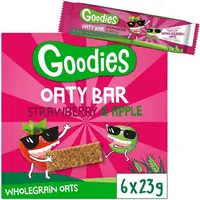 GOODIES Ovesné tyčinky jahody a jablko 6 x 23 g
