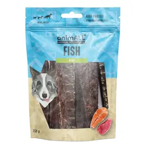 animALL Tuňákové proužky s kachním pamlsky pro psy 250 g