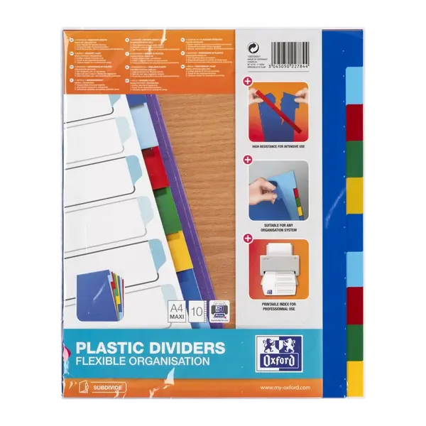 Oxford - Rozřaďovač Oxford A4/10 barev Maxi