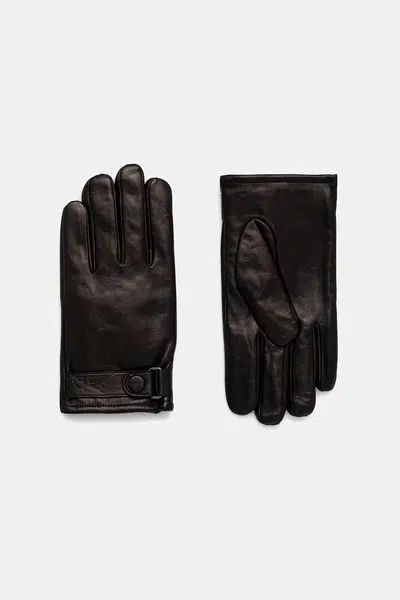 Kožené rukavice Armani Exchange pánské, černá barva, XM001969 AF19481