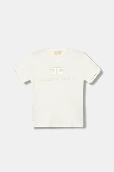Dětské tričko Elisabetta Franchi bílá barva, EFTS250.0.JE006