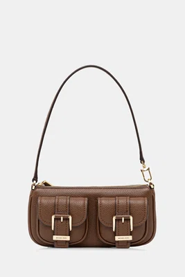 Kožená kabelka MICHAEL Michael Kors zelená barva, 32S5GZCU1L