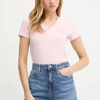 Tričko Armani Exchange dámské, růžová barva, XW000606 AF10355