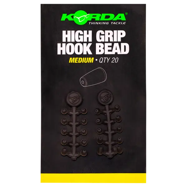 Korda zarážky high grip hook bead - medium