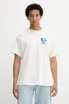 Bavlněné tričko adidas Originals Billiard Tee pánské, béžová barva, s potiskem, KT2973