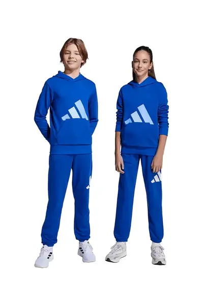 Dětské tepláky adidas tmavomodrá barva, s potiskem, JV9916