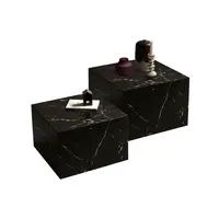 Livetastic SADA KONFERENČNÍCH STOLKŮ, černá, kompozitní dřevo, 58-50/58-50/40-33 cm