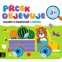 Prcek objevuje. Hledání a nalepování s méďou