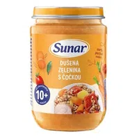 SUNAR Příkrm dušená zelenina s čočkou 10m+ 190 g
