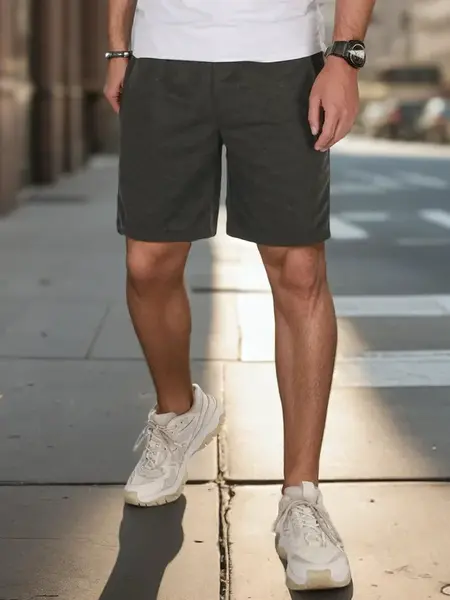 Pánské tmavě šedé teplákové šortky