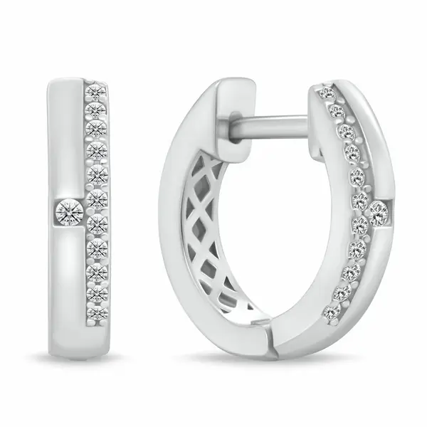 Brilio Silver Oblíbené stříbrné kruhy se zirkony EA471W