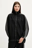 Džínová bunda adidas Originals Denim Os TT černá barva, přechodná, oversize, JY2897