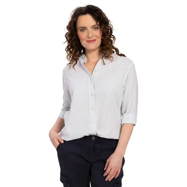 Bushman Dámská lněná košile Lora, modrá XXXL