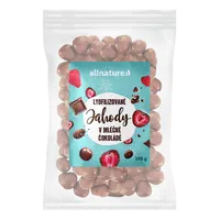 ALLNATURE Mrazem sušené jahody v mléčné čokoládě 100 g
