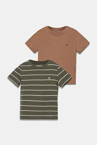 Bavlněné tričko Calvin Klein Jeans 2-pack bílá barva, IB0IB02364