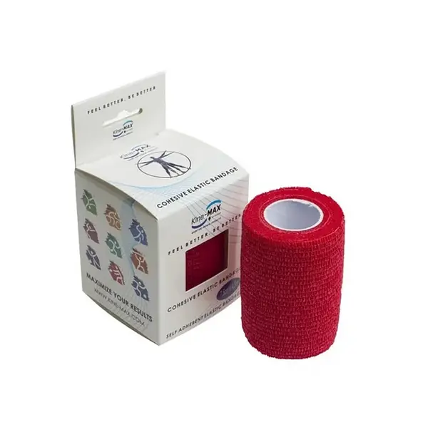 KINEMAX Cohesive elastické samofixační 7,5cm x 4,5m červené