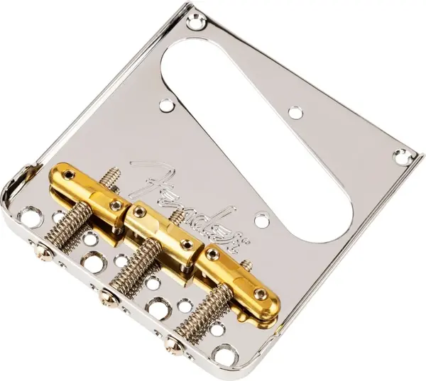 Fender 3-Saddle Top-Load/String-Through Tele Bridge with Compensated B