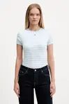 Tommy Jeans basic tričko dámské bavlněné s elastanem