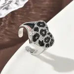 Brass Micro Pave Cubic Zirconia Cuff Rings