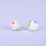 Printed Round Silicone Focal Beads
