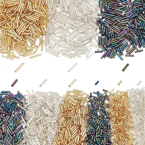 2061Pcs 9 Styles Glass Bugle Beads
