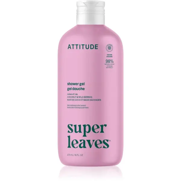 Attitude Super Leaves Coconut & Wild Berries sprchový gél 473 ml